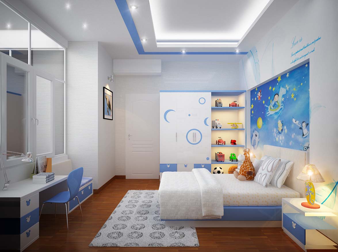 Thiết kế nội thất phòng ngủ cho bé trai