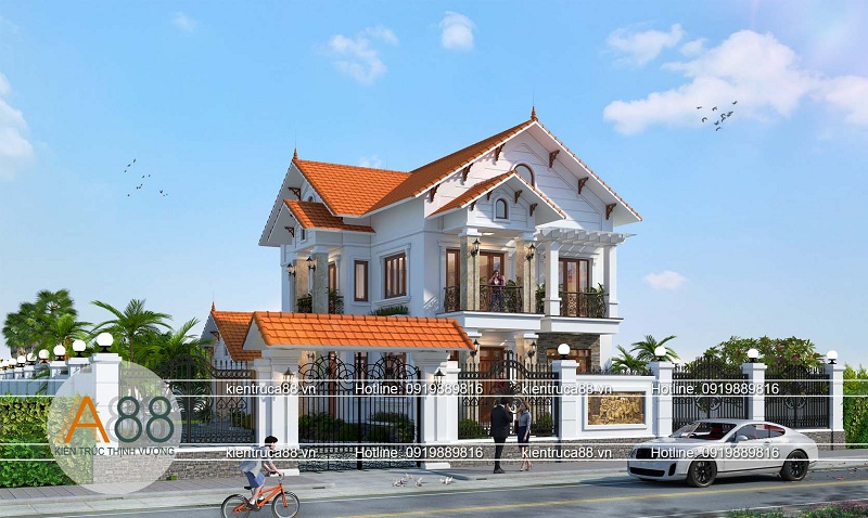 Mẫu thiết kế biệt thự 2 tầng hiện đại tại Bắc Giang