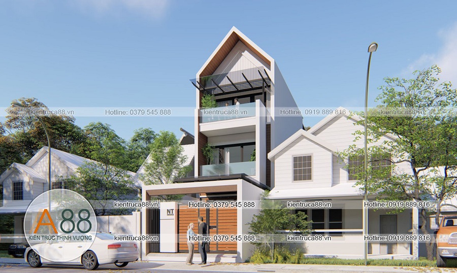 Mẫu thiết kế biệt thự phong cách hiện đại tại Hà Nội 150m2