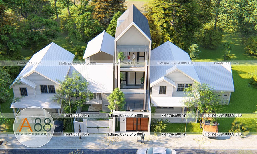 Mẫu thiết kế biệt thự phong cách hiện đại tại Hà Nội 150m2