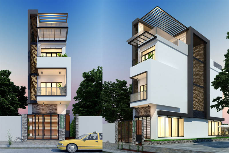 Thiết kế biệt thự 3 tầng hiện đại trên 1 tỷ
