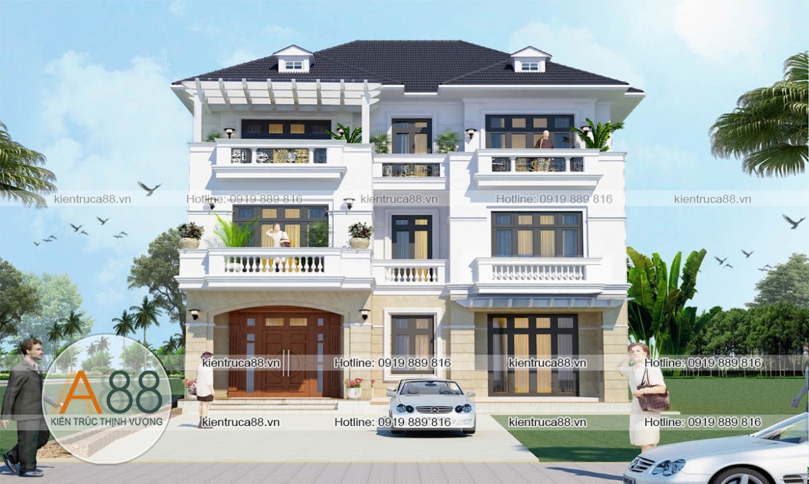 thiết kế biệt thự 3 tầng đẹp