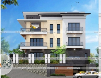 Thiết kế biệt thự mặt tiền 15m
