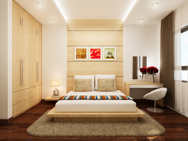 phòng ngủ trong thiết kế nội thất chung cư 70m2
