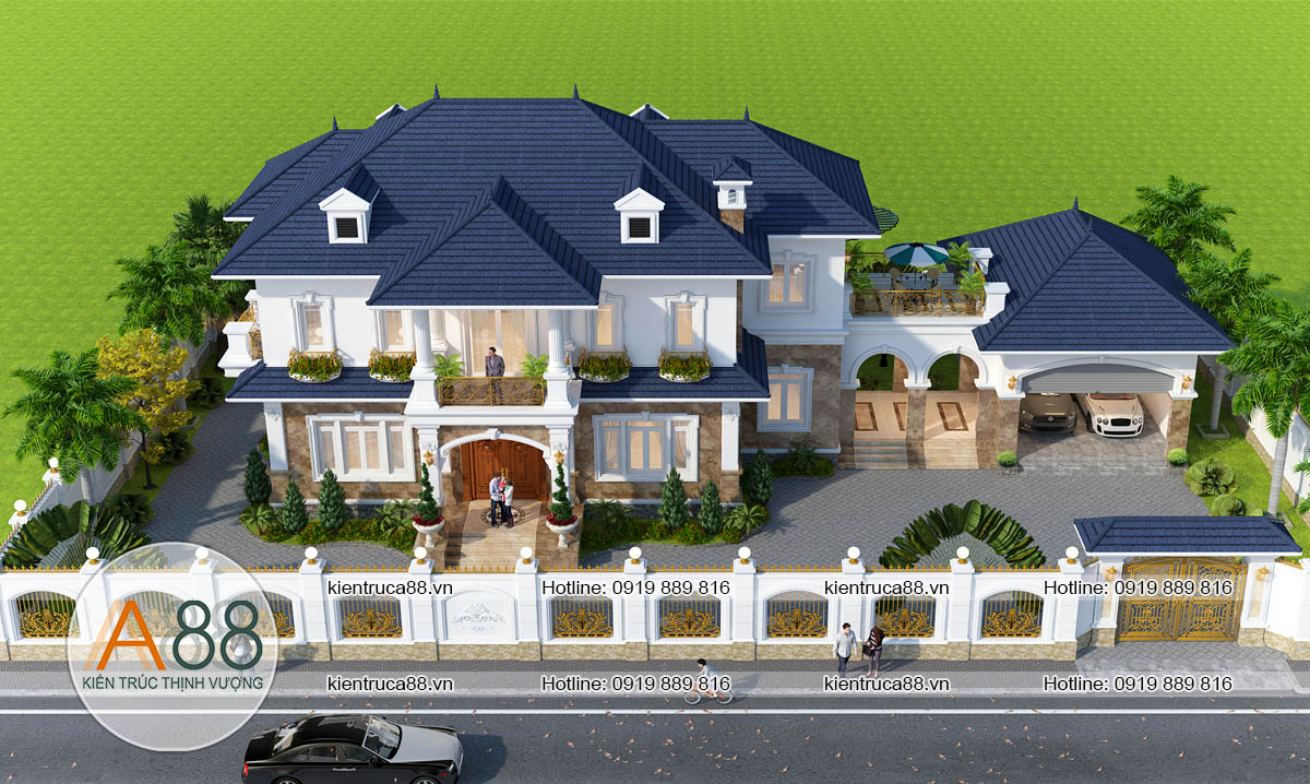 nhà 2 tầng mái thái