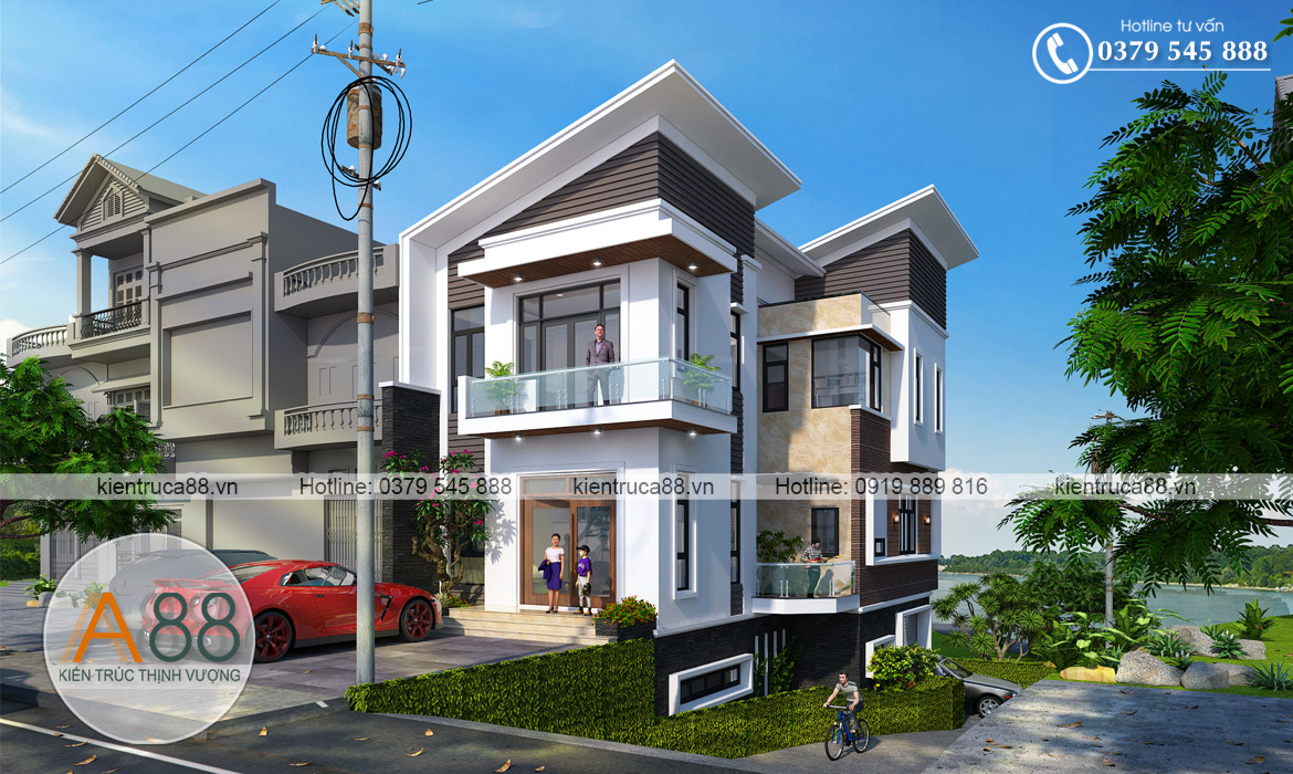 mẫu biệt thự 2 mặt tiền