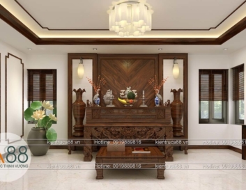Thiết kế phòng thờ theo phong thủy hiện đại
